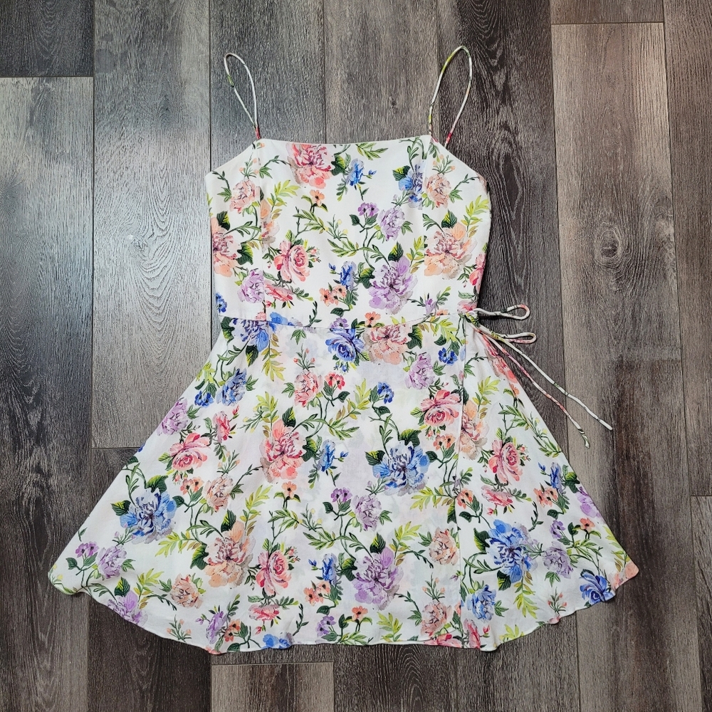 ALICE + OLIVIA Trixie Women's Size 14 floral print mini dress - Picture 4 of 16